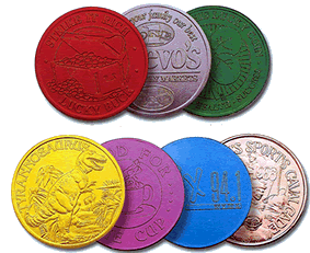 25 mm (.984") Custom Engraved Color Anodized Aluminum Coin Token  - 16 Gauge